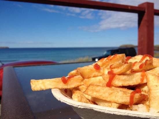 French fries at Sandy Cove Beach