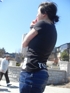blckside2 Black shirt w/ white logo