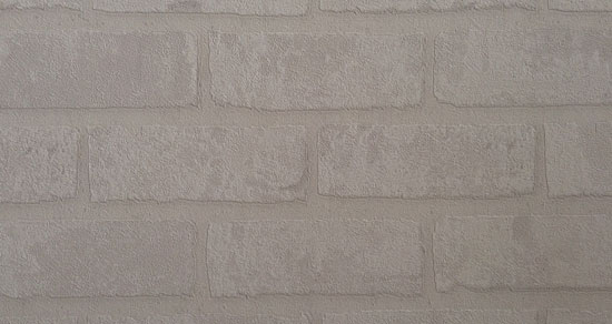 Image contains a white wall with a brick pattern on it.